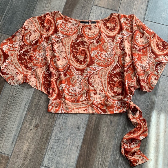 New York and Company Burnt Orange Blouse - Picture 1 of 5